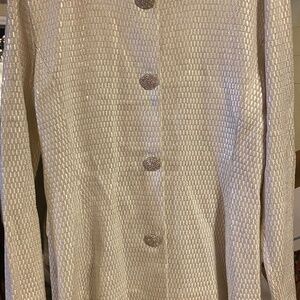 St John Evening By Marie Gray Elegant White Sparkly 2 Pieces $1850 originally